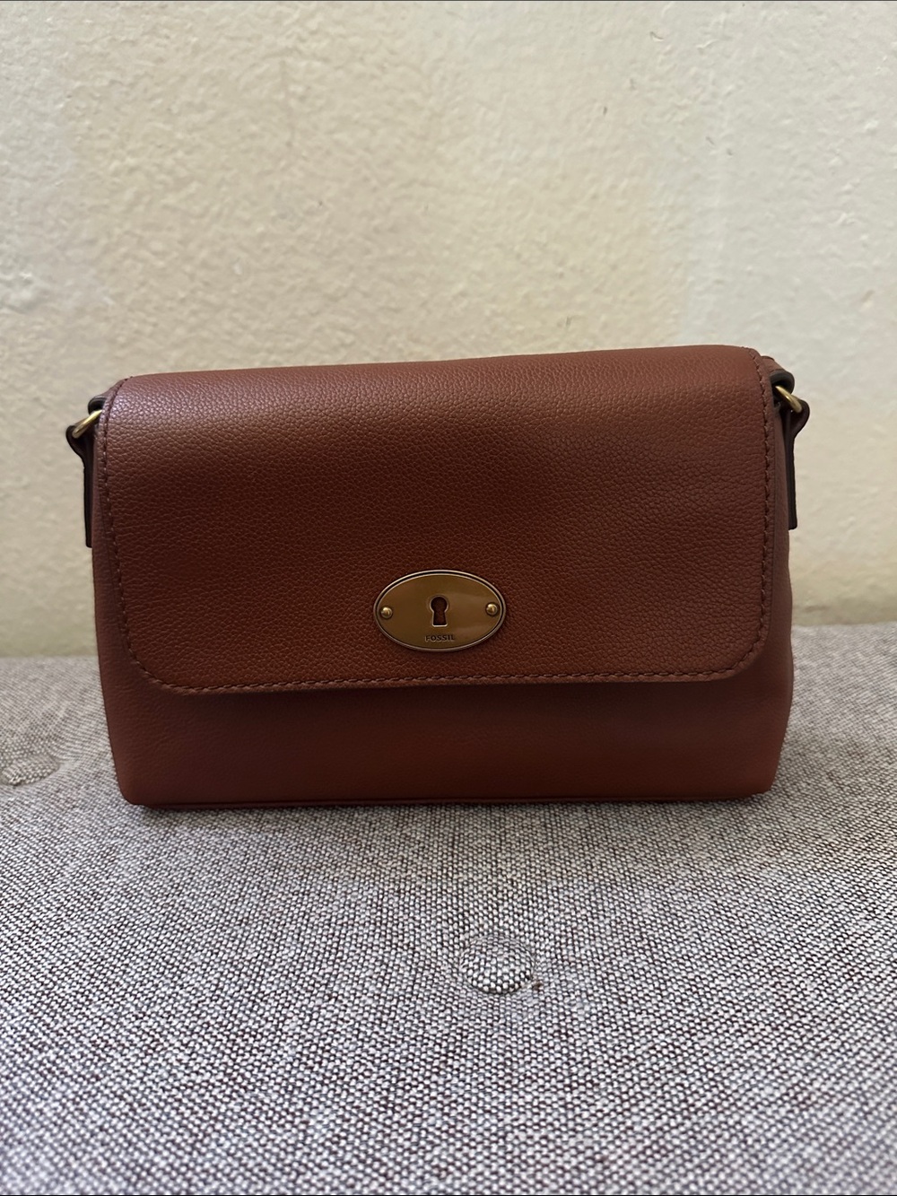 Fossil Gabriella small Brown Leather Crossbody Shoulder Bag